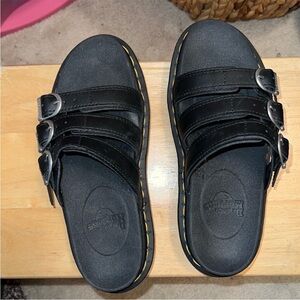 Dr. Martens Black Slide Sandals